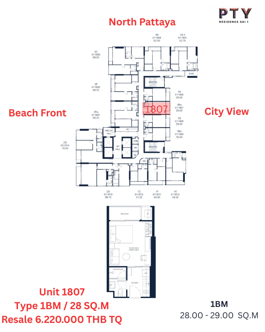 PTY Residence Sai 1 ( พีทีวาย เรสซิเดนซ์ สาย 1 ) - 2